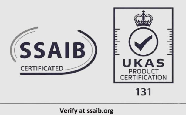 SSAIB certificated — verify at ssaib.org (UKAS Product Certification 131)